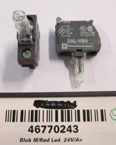 Block W/Red Wire 24V/Ac